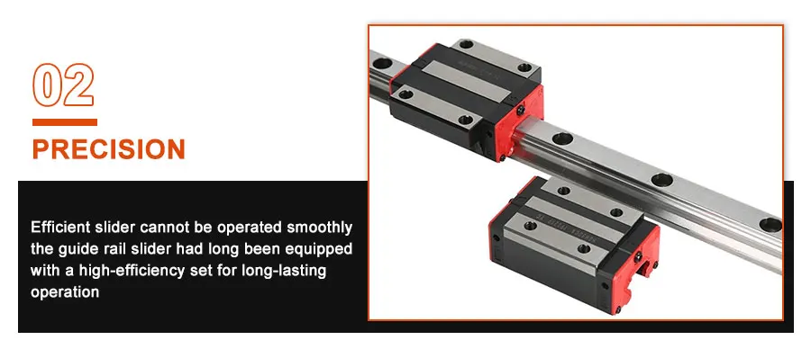 1 Satz quadratische lineare Führungsschiene HGR20 und HGH20CA HGW20CC HGH20HA HGW20HC Stahlblock-Gleitblock 150 mm-1200 mm CNC-Gleitsystem – Detail 5