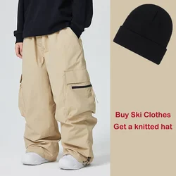 Outdoor Skiing Trousers 2025 Sports Loose Ski Pants Man Snowboard Wear New Winter Women Windproof Female Snow Pants Ski Clothing