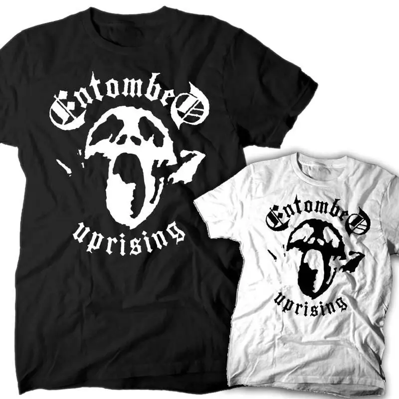 

Entombed - Uprising T shirt BLACK WHITE death metal