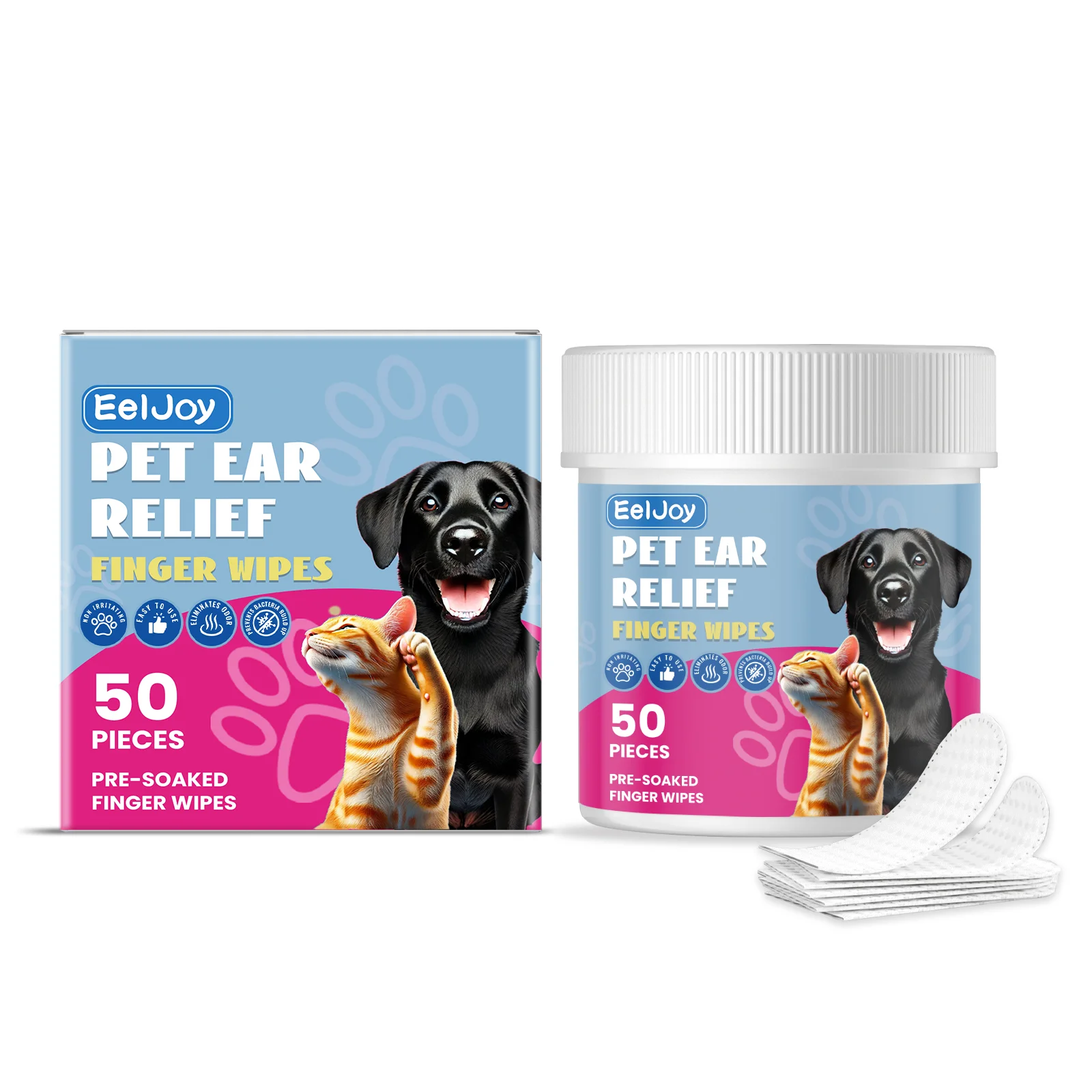 

Pet Ear Cleaning Finger Wipes Pet Ear Problems Clean Earwax Care Finger Wipes Non-toxic And Harmless Use With Confidence