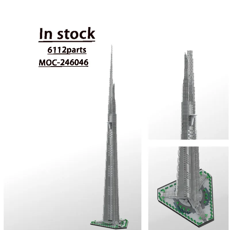 

MOC-246046 City Landmark 1:800 High-Rise Tower Building Block Model 6112 Parts MOC Creative Boys Children's Birthday Toy Gift