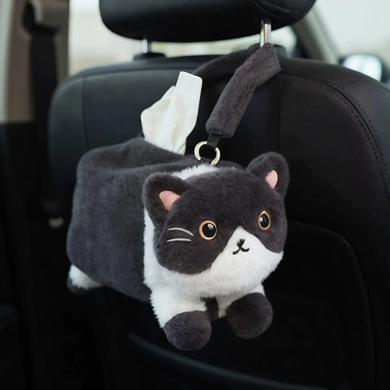 

Cat Car Tissue Box Car Seatback Napkin Tissue Dispenser Holder Hanging Car Storage Organizer for Road Trip Truck Sedan RV Auto