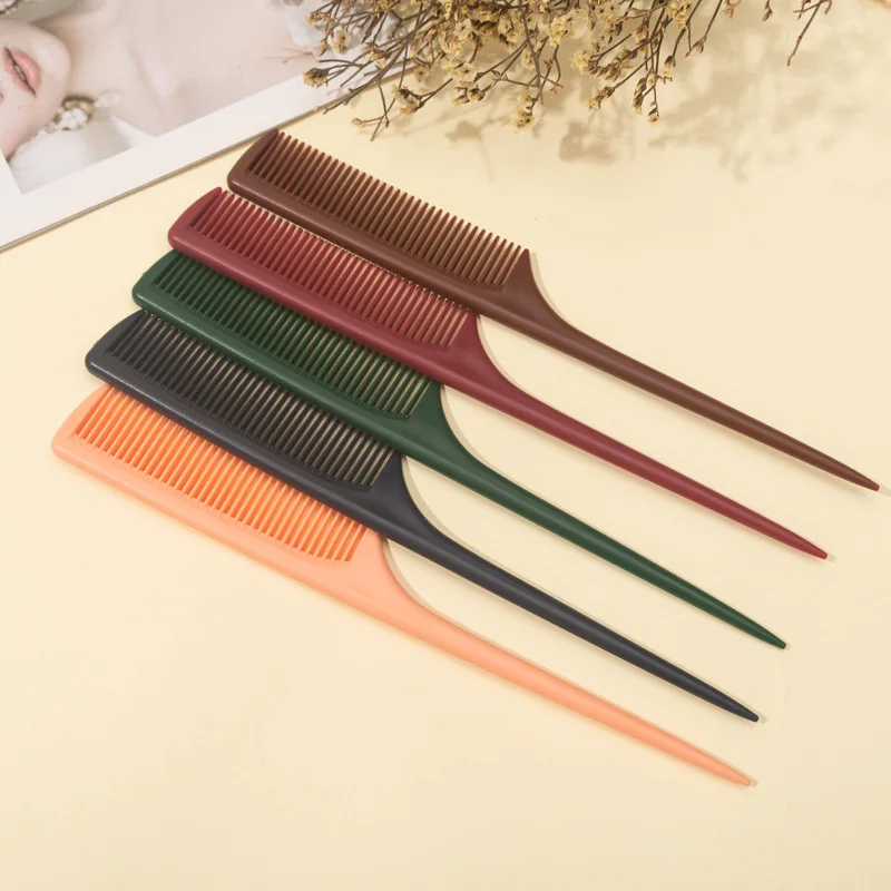 

Portable Comb Hair Salon Styling Smooth Hair Hair Comb Color Pointed Tail Comb Wholesale Plastic Hair Pick Distribution