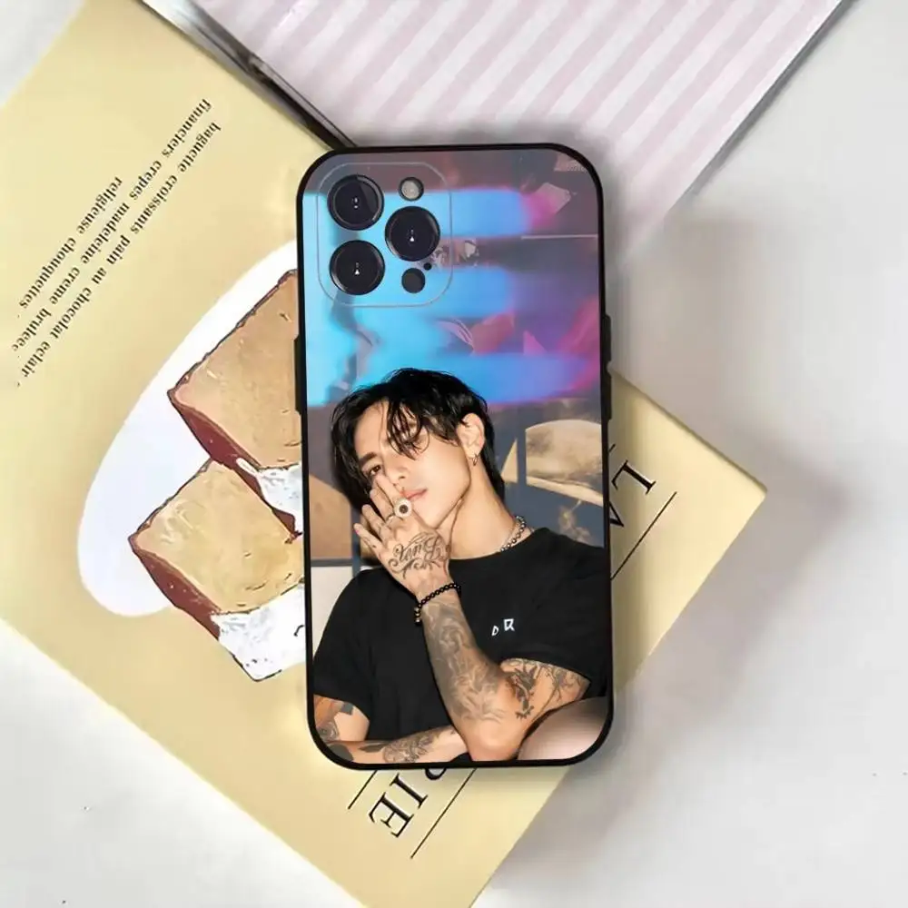 حافظة هاتف C-Christian-Y-Yu-Singer-DPR-Ian لهاتف iPhone17,16,15,14,13,12,11 Plus, Pro Max, غطاء أسود ناعم