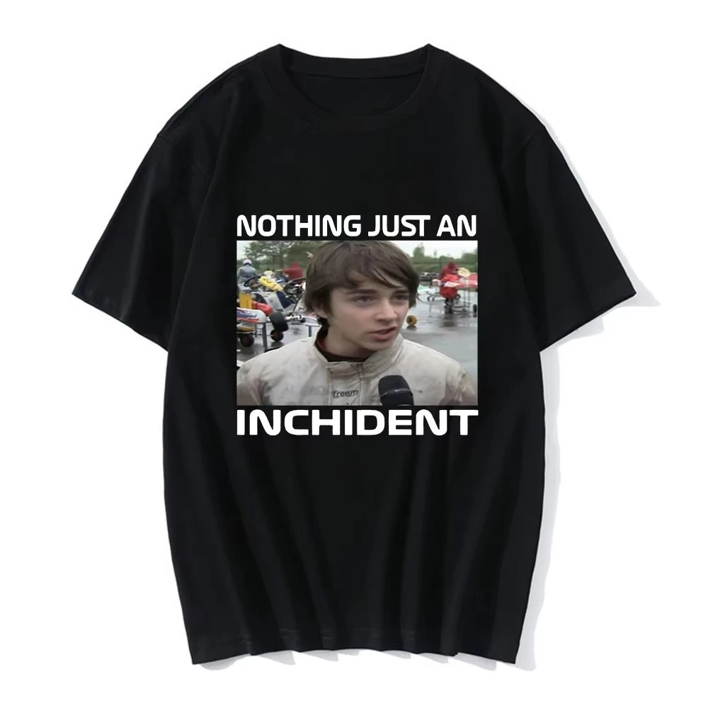 تشارلز لوكلير لا شيء مجرد مقابلة Inchident تي شيرت الرجال خمر المتضخم قصيرة الأكمام تي شيرت عادية تي شيرتات قطن #1