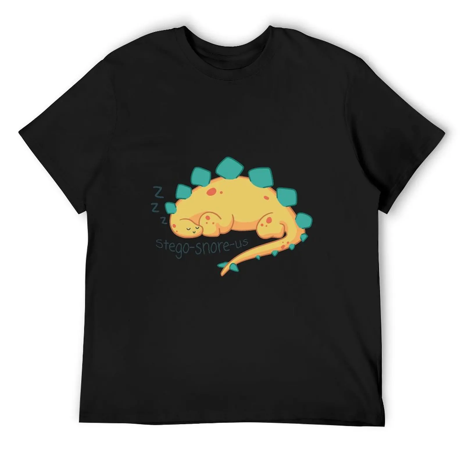 

Stego-Snore-us - Dinosaur Graphic and Text pun- Yellow/Green Colour T-Shirt vintage clothes cute clothes tees funny t shirts men