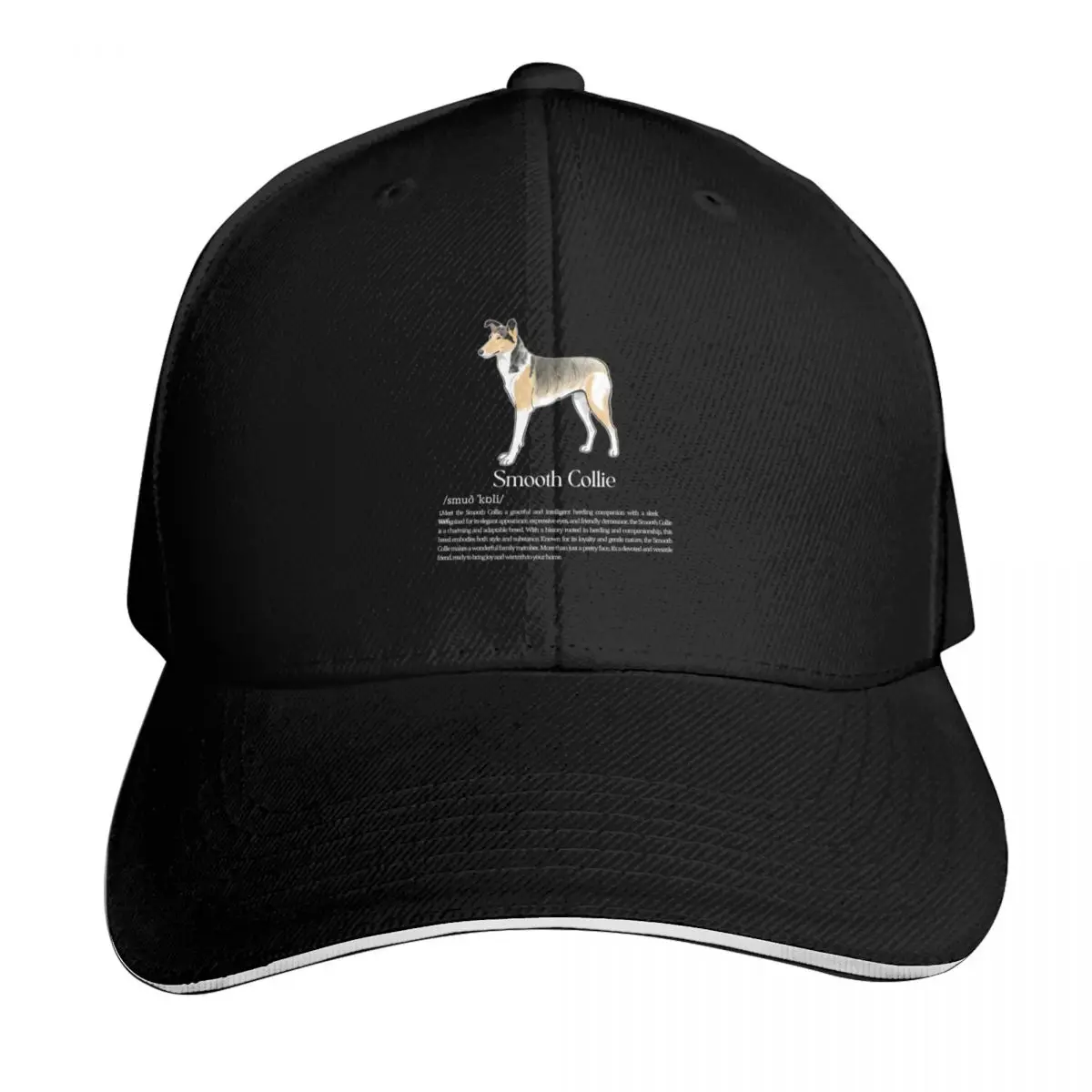 Smooth Collie Dog Breed Info Baseball Cap Unisex for Men Women Outdoor Golf Running Hiking Summer Beach Travel