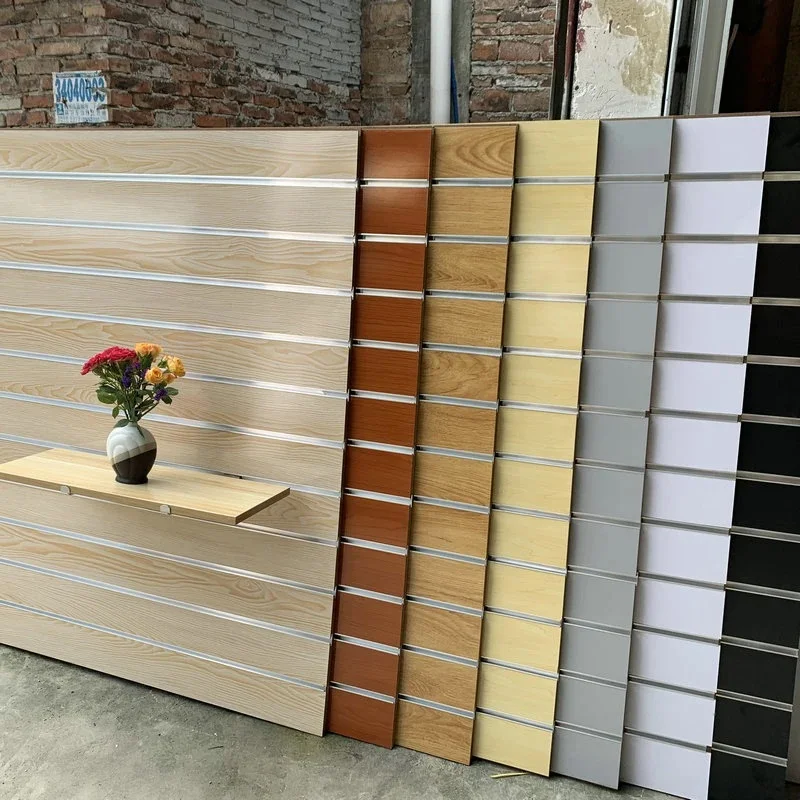 Wholesale Slatwall Panels 18mm Display Stand MDF Slotted Board for Store Shop