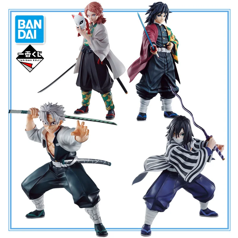 

BANDAI Demon Slayer Ichiban Kuji Shinazugawa Sanemi Sabito Tomioka Giyuu Iguro Obanai Anime Action Figures Toys For Gift Model