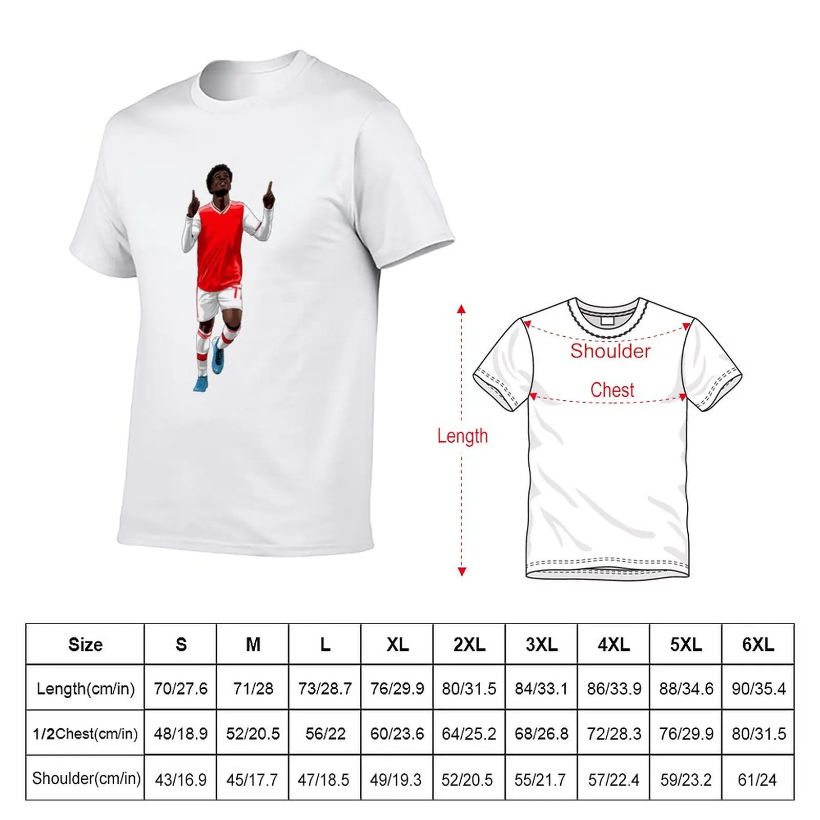 Bukayo Saka Celebration Classic T-Shirt summer tops heavyweight t shirts graphic t shirt plus size tops black t-shirts for men