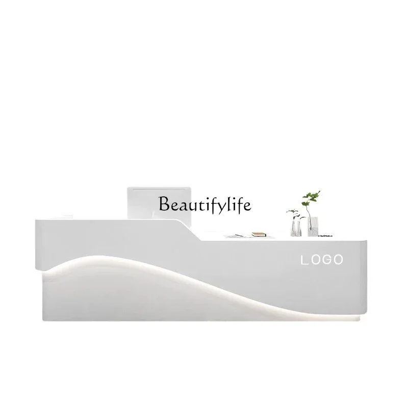 

FG44Simple modern company front desk reception clothing store small beauty salon hotel bar table commercial