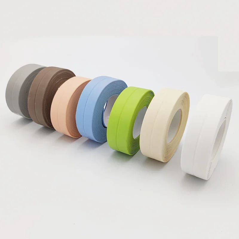 Shower Bath Sealing Tape Strips PVC Self Adhesive Waterproof Wall Sticker for Bathroom Kitchen Seal Caulk Strip Sink Mold Proof image 6