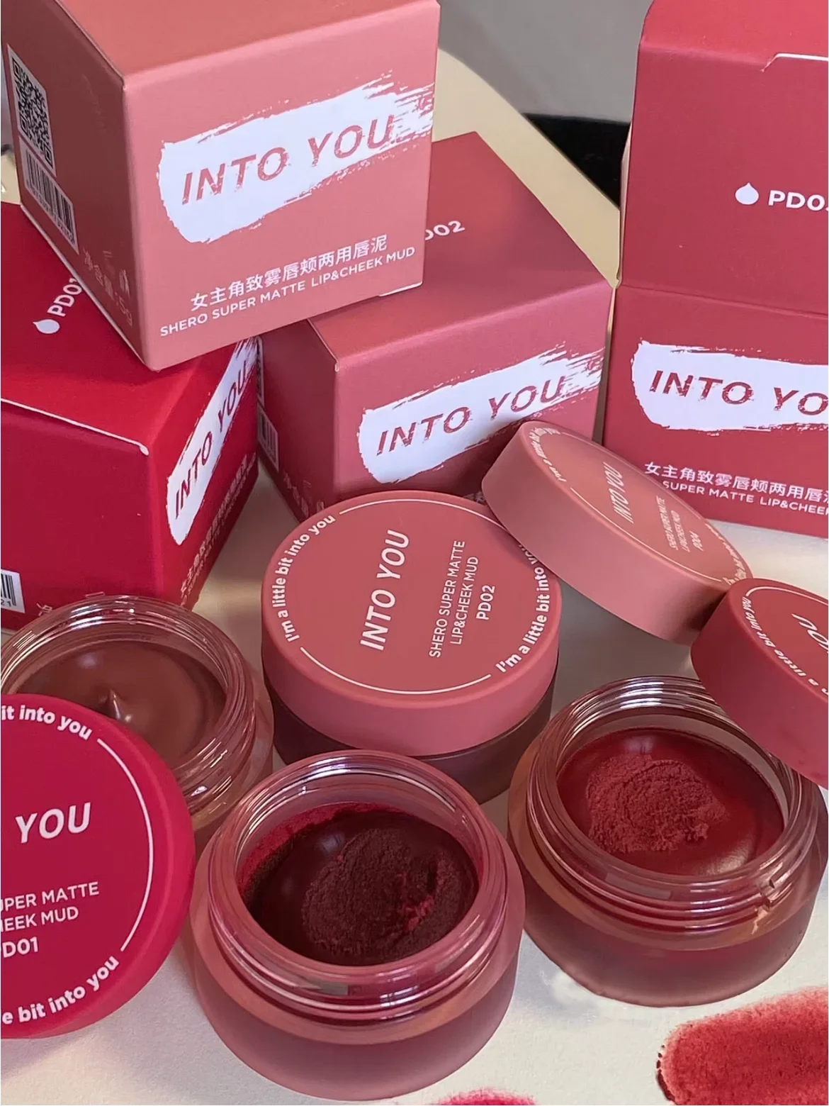 Into You Canned Lip Mud Matte Velvet Whitening Long lasting Lip Frost Lip Glaze Natural Bare Color