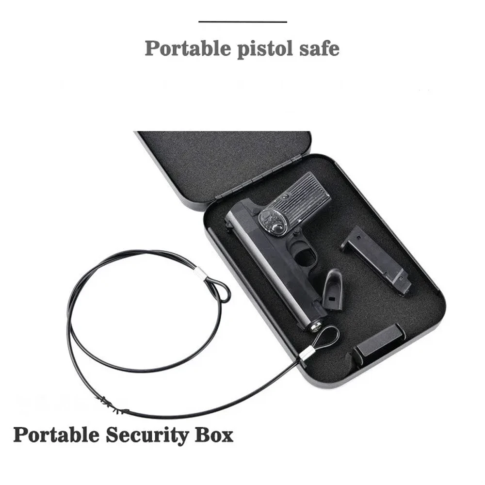 Strong Metal Safe, Portable Password Safe for Handguns, Suitable for Hunting Cars, Offices, Bedrooms