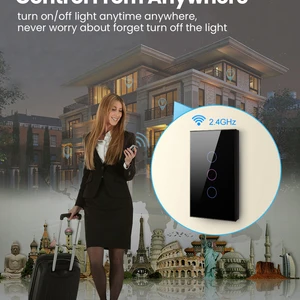 Avatto-Interruption Tuya Intelligent Light, Wi-Fi, Zigbee, Neutral Wire required, no neutral wire required, Wall Touch Switch, works with Alexa, Google Home 12 Main Sales switch League - №8