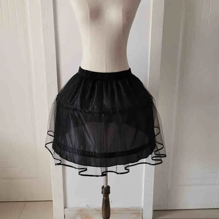 Diário cosplay fishbone crinoline lolita ajustável violência deslizamento vestido macio menina meia-comprimento pettiskirt