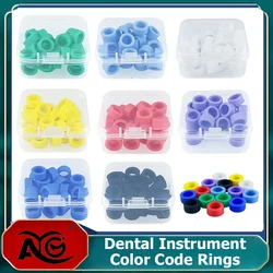 1Box AG Silicone Dental Instrument Color Code Rings Identification Circle Instrument Disinfection Oral Care Dentist Tool