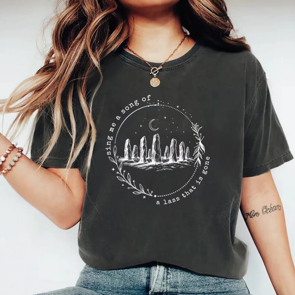 Sing Me A Song T-Shirt Fraser Ridge Outlander Tee Bookish Tshirt Fantasy Reader Shirts Unisex Short Sleeves Tops Bookish Gifts