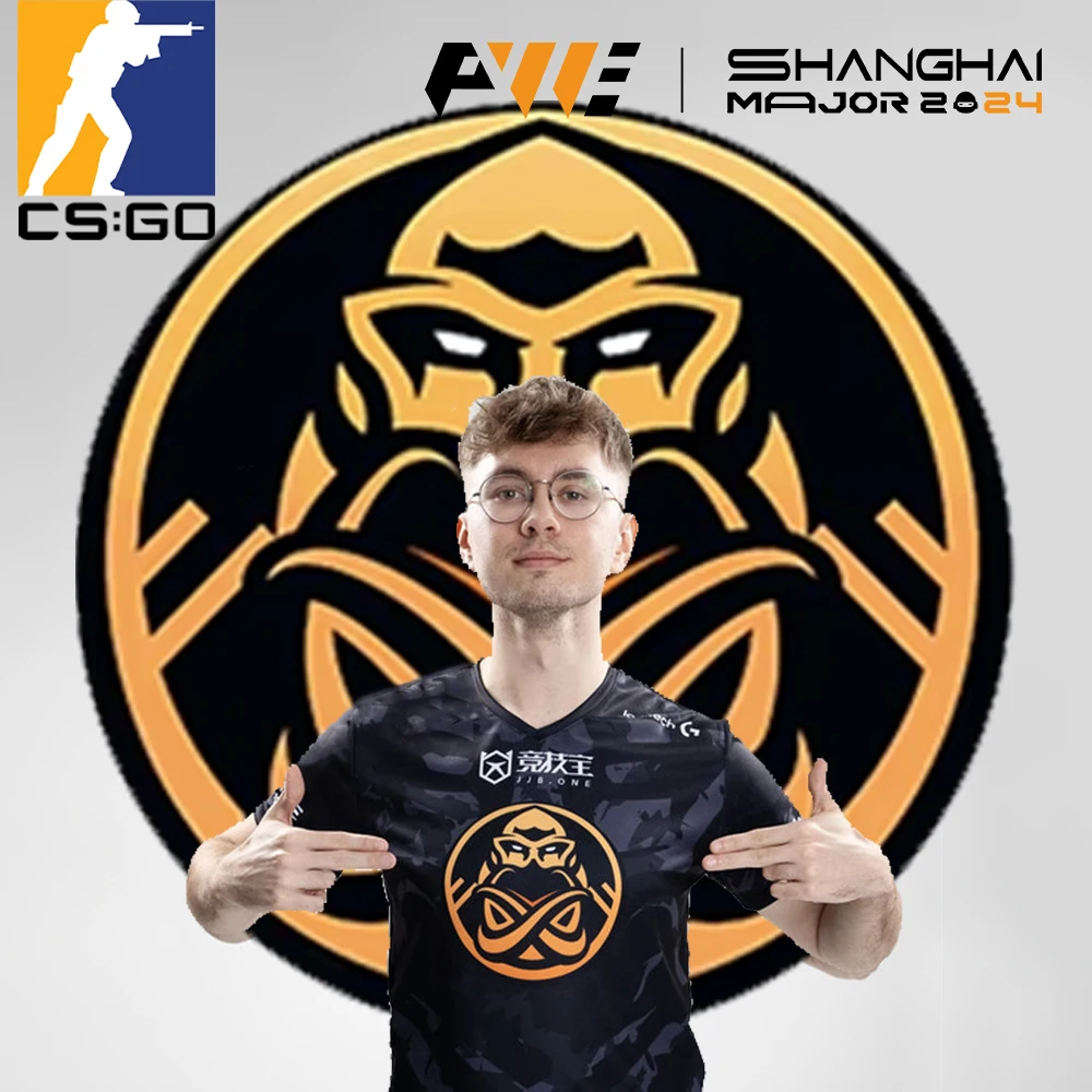 2024 Shanghai Major ENCE Esports Club Team Uniform Men's T-shirt CS2 Game Competition Player Uniform T-shirt ENCE Player Tops