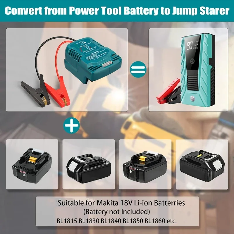 11AWG Jumper Cables Car Accessories For Makita/Dewal/Milwaukee/EINHEL 18V 20V Battery Jump Starting Car Using Tool Battery