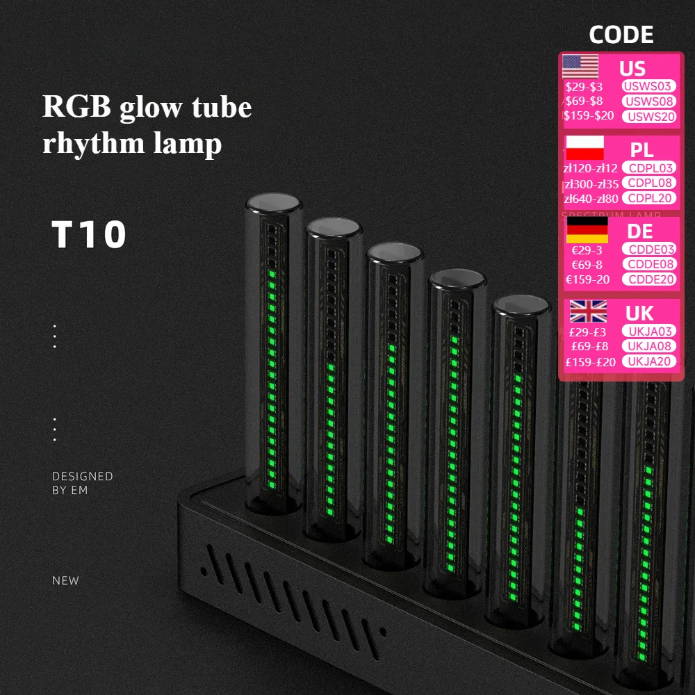 

Retro glow tube music spectrometer level pickup rhythm lamp desktop ornament