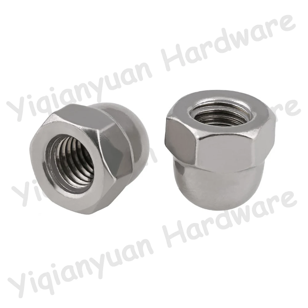 Yiqianyuan DIN1587 GB923 6. #   8 #   10 #   Nakrętka sześciokątna kopułkowa ze stali nierdzewnej SUS304, gwint UNC UNF 1/4''-3/4''