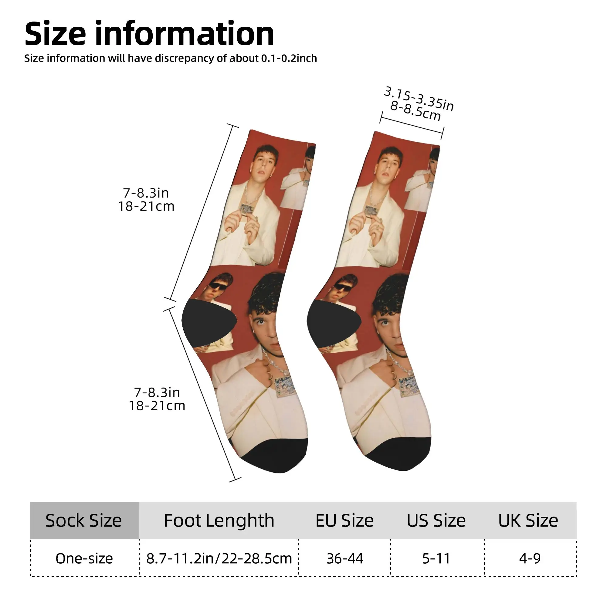 Men's Socks Rapper Quevedo  Stockings Winter Novelty Medium Soft Socks Graphic Outdoor Non Skid Socks
