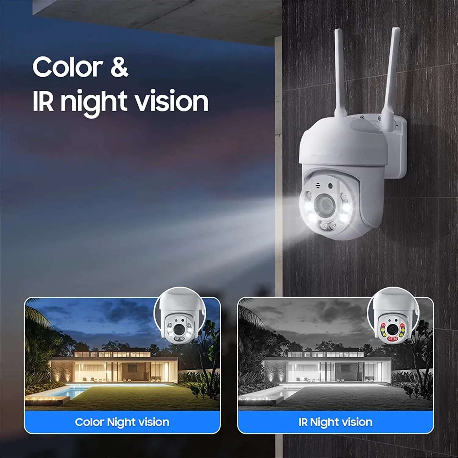 8MP WIFI Surveillance Camera Wireless IP Cameras Outdoor Auto Tracking Color Night Vision 8X Digital Zoom CCTV Security Monitor