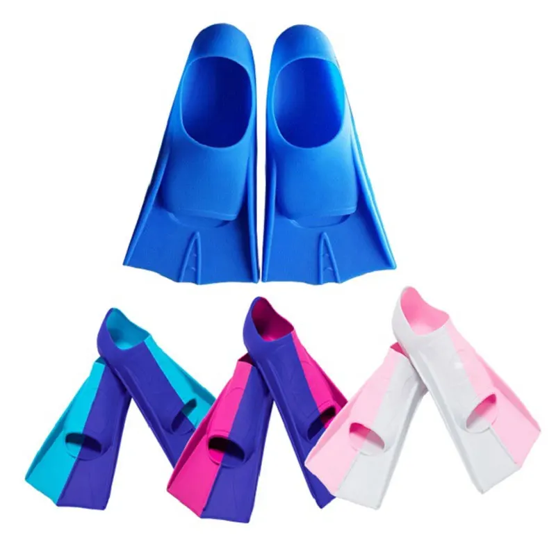 

Swimming Short Fins Adult children Freestyle Breaststroke Professional Swim training gear Diving frog shoes Silicone fins E272