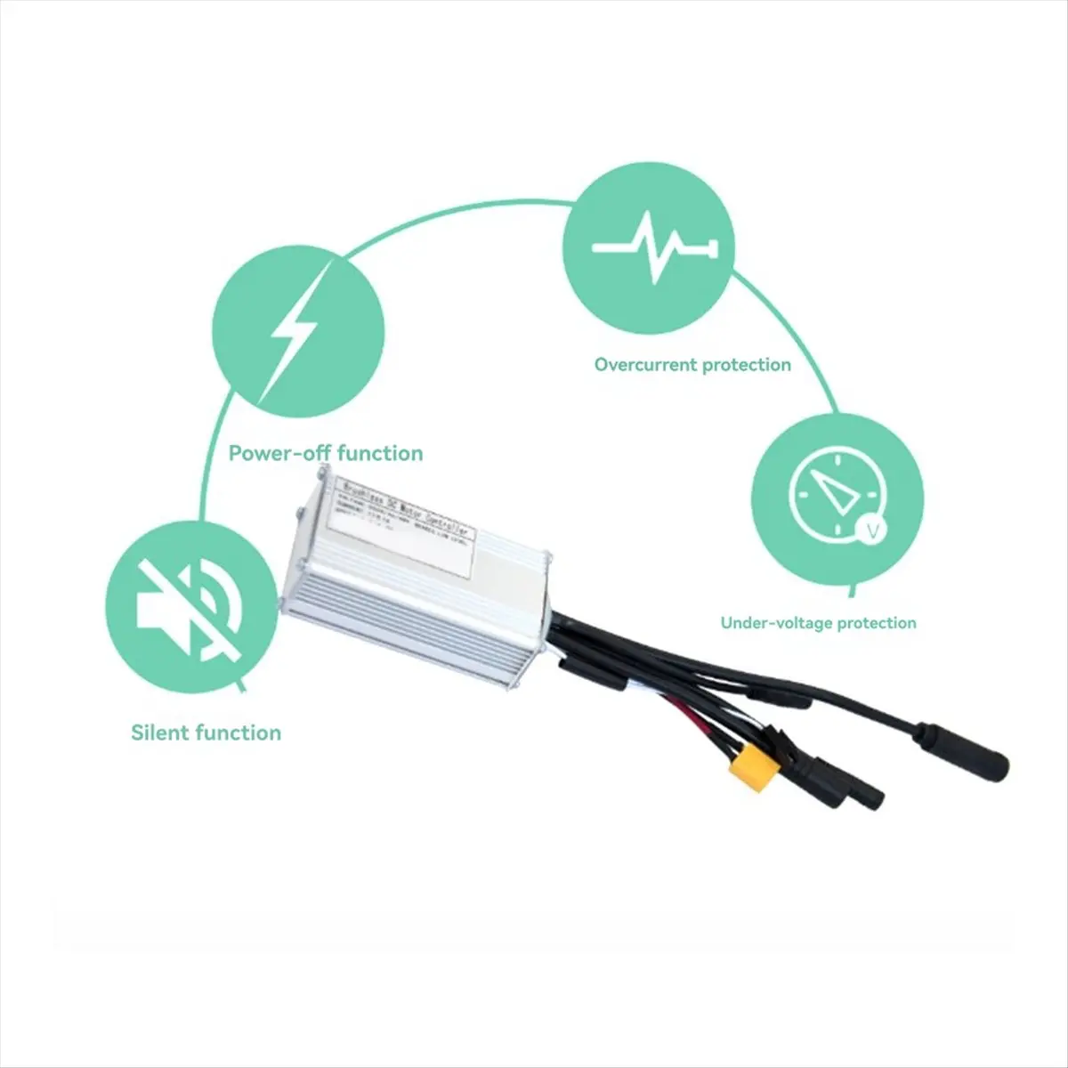 

Контроллер бесщеточного двигателя AB31 24В 36В 48В 17А, синусоидальный, 3-режимный, с водонепроницаемым разъемом для электровелосипедов DIY
