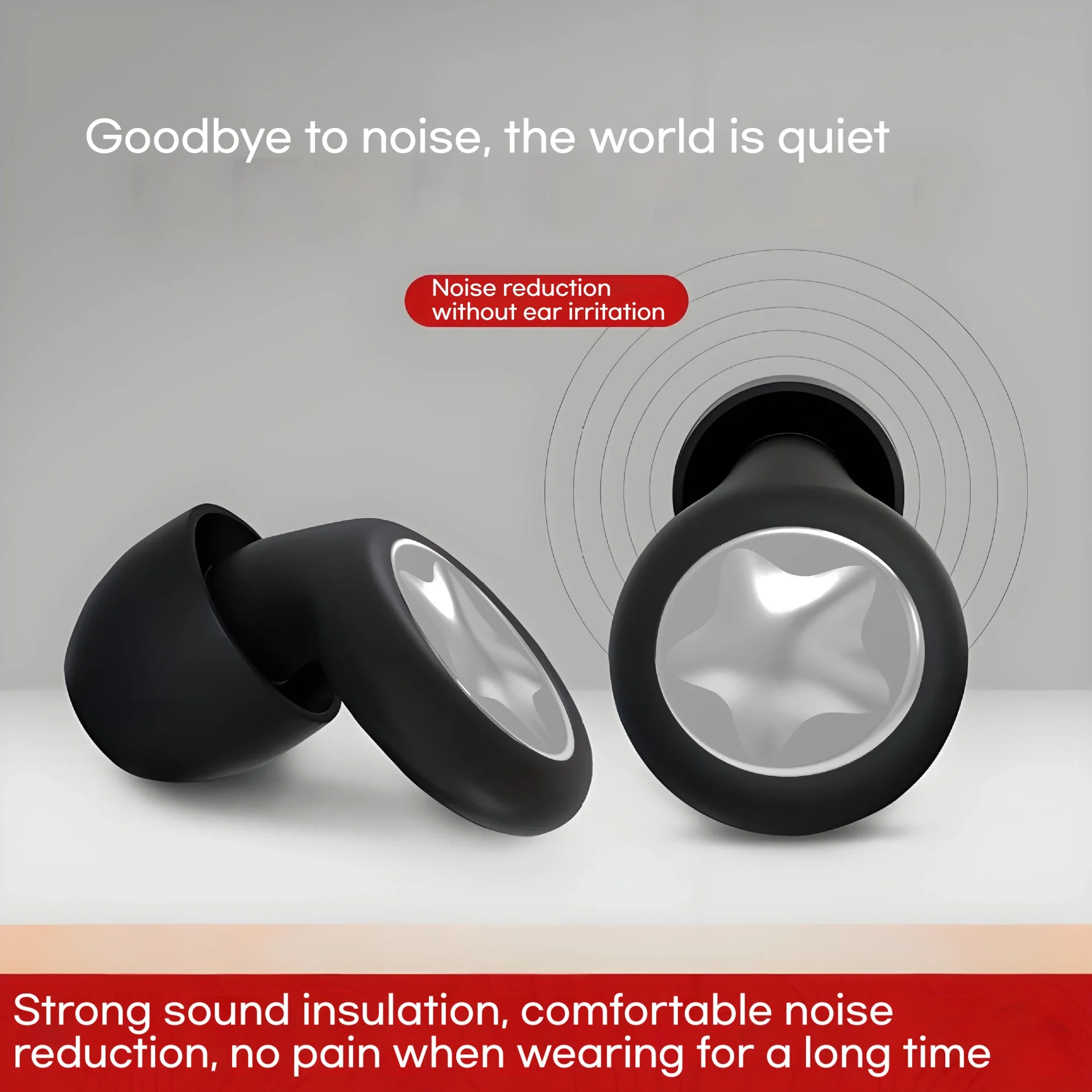 Quiet Earbuds Silicone Earplugs for Swimming Sleep Noise Reduction Soundproof Reduce Disturbances Quality Earplugs Supplies image 3