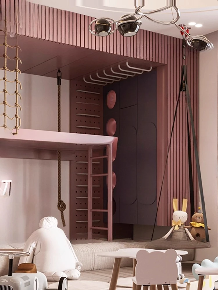 Rete in corda per camera da ragazza be d, letto a castello rosa, letto a scaletta