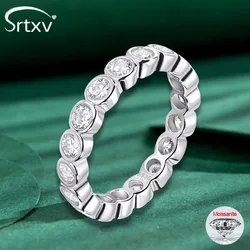 Anillos de burbujas de moissanita de 3mm para mujer, Plata de Ley 925, banda de compromiso de boda, eternidad, joyería de regalo para fiesta de cumpleaños