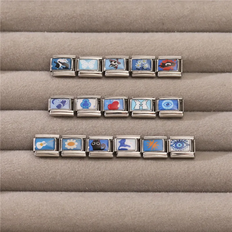 جديد جميل الحيوانات الأليفة القطط والكلاب وصلات سحرية إيطالية تناسب 9 مللي متر سوار الفولاذ المقاوم للصدأ النساء الرجال DIY بها بنفسك صنع المجوهرات #2