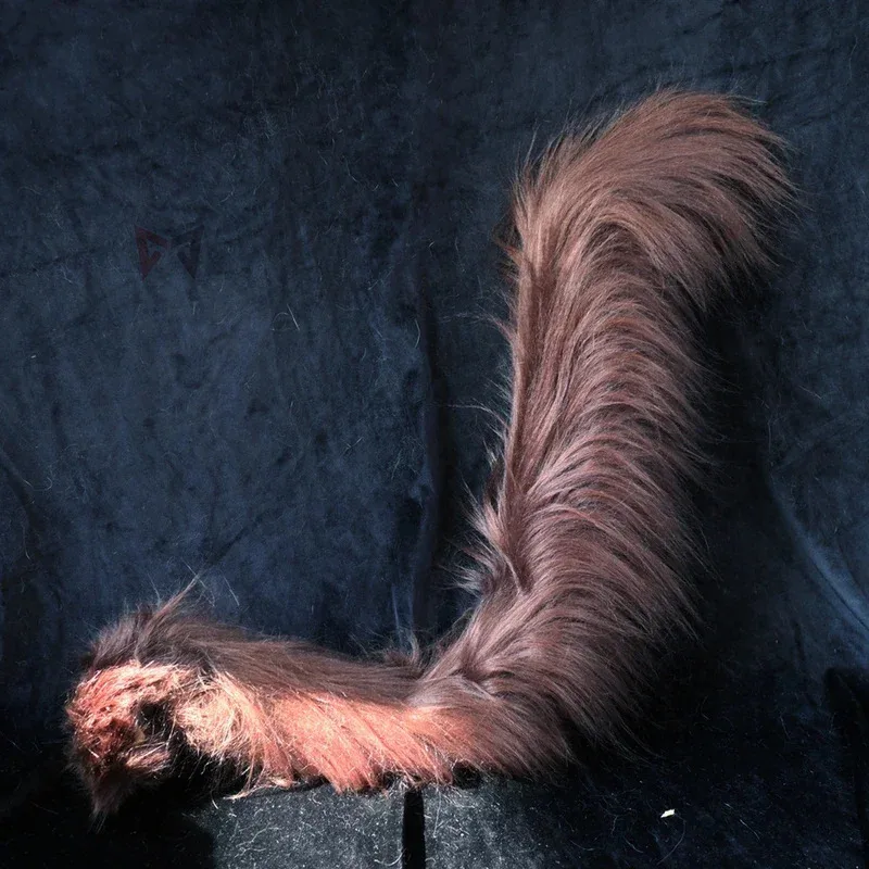 QQ 123 ใหม่หูแมวแรกลันผมห่วงหางสีน้ำตาลเครื่องแต่งกายอุปกรณ์เสริมสำหรับปาร์ตี้เกมคอสเพลย์