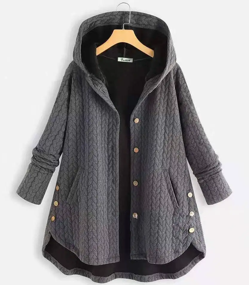 

Parkas Womens Vintage Winter Corduroy Ribbed Maxi Buttoned Pleated Piped Flap-Pocket Gathering Sashes Homewear Comfortable Warm