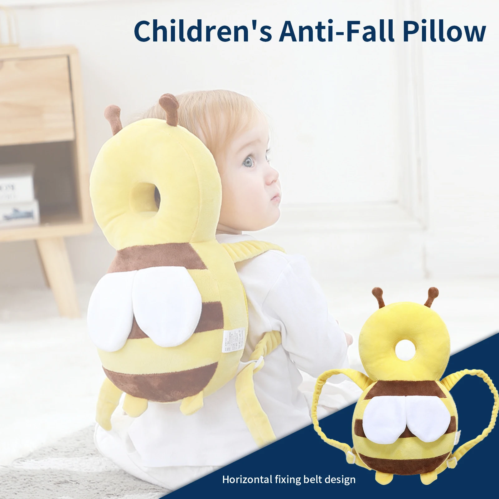 Kids Pillows Head Back Protector Baby Protect Pillow Learn Walk Headgear Prevent Injured Safety Pad prevention Fall Cartoon Bee