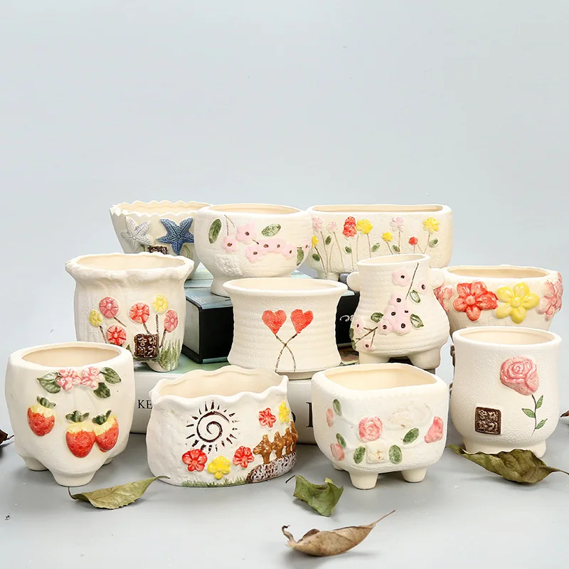 

Succulent Flowerpot Small Ceramic Pots Flower Pots & Planters