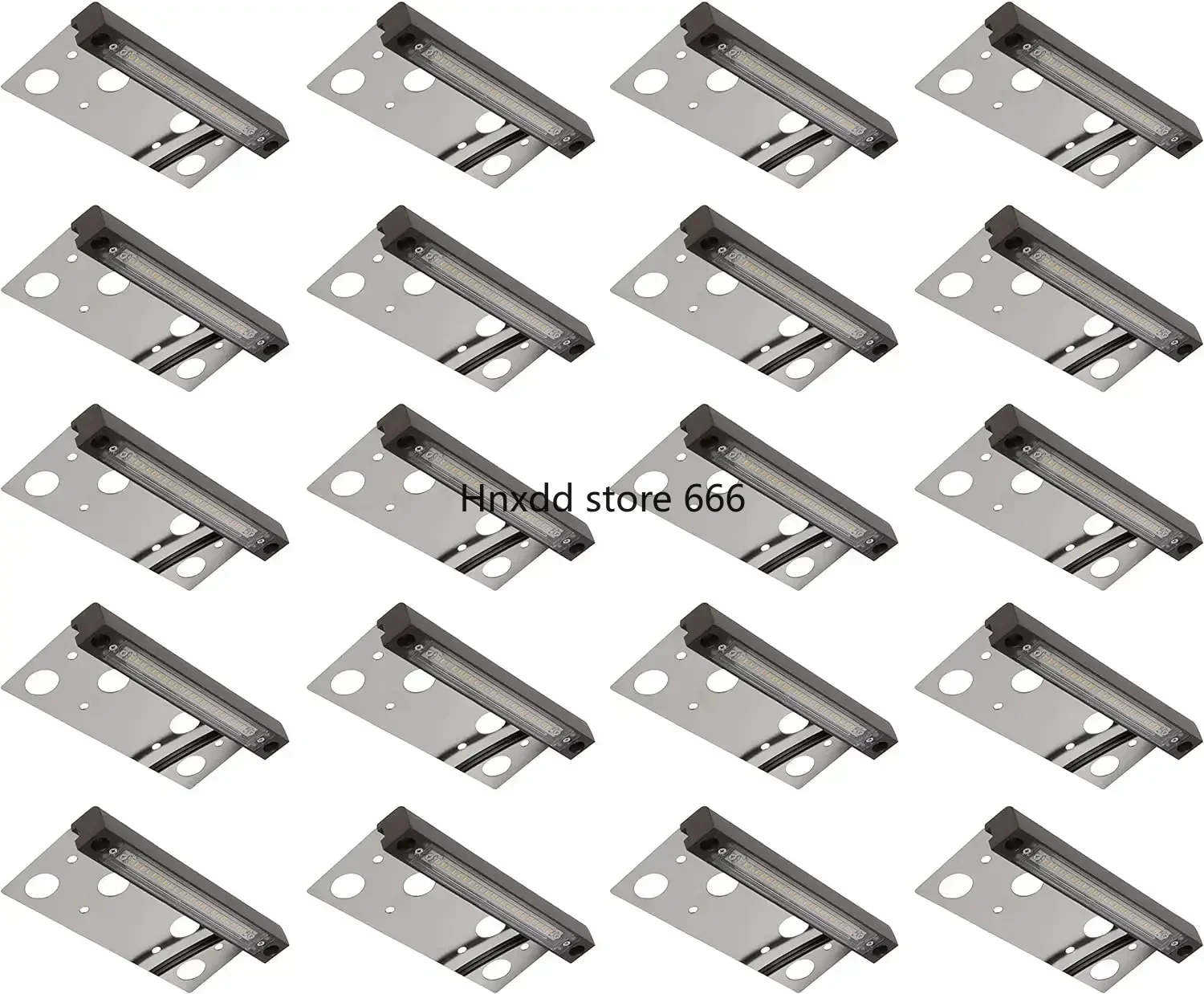 20-Pack Hardscape Light, Paver Wall Light, 6.8 Inches Long, Integrated 4W 2700K LED Light Source,