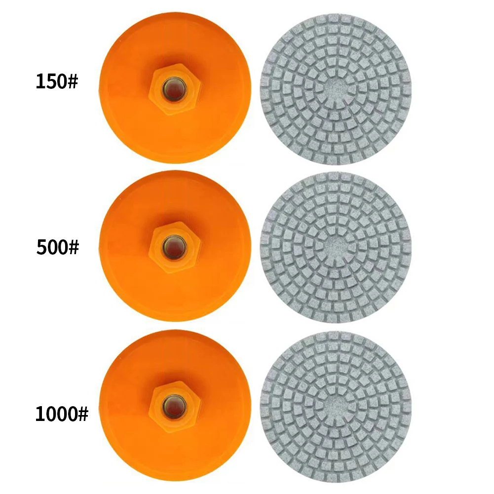 Discos de molienda flexibles de 80mm y 3 pulgadas, herramienta abrasiva de diamante de grano 150-1000, almohadilla de pulido para hormigón, piedra de mármol, encimera de cuarzo