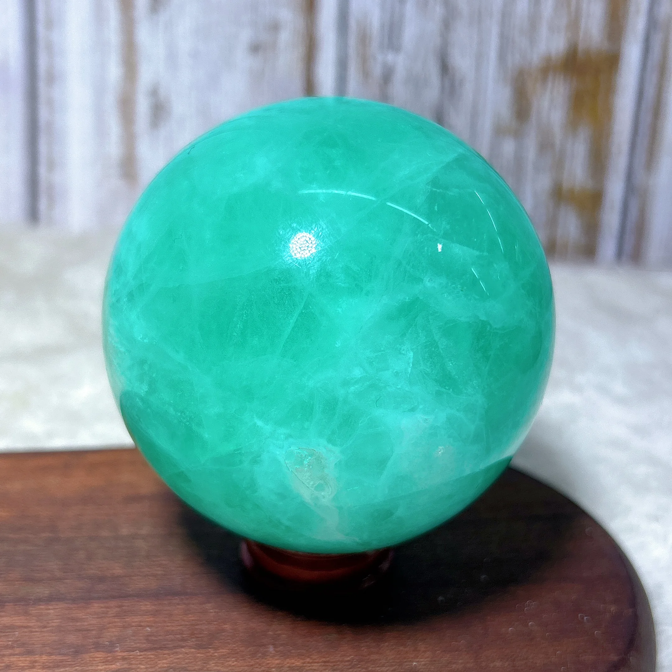 

Natural Crystals Ocean Blue Fluorite Sphere Ball Mineral Energy Healing High Quality Home Decorations Polished Gift