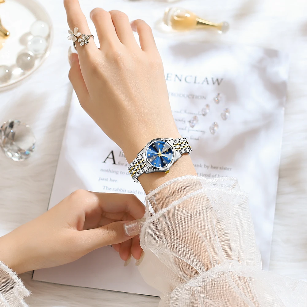 FateLove-ساعة معصم نسائية ، ساعة يد نسائية ، مقاومة للماء مضيئة ، أنيقة ، تاريخ ، أصلي ، هدية لفتاة ، موضة