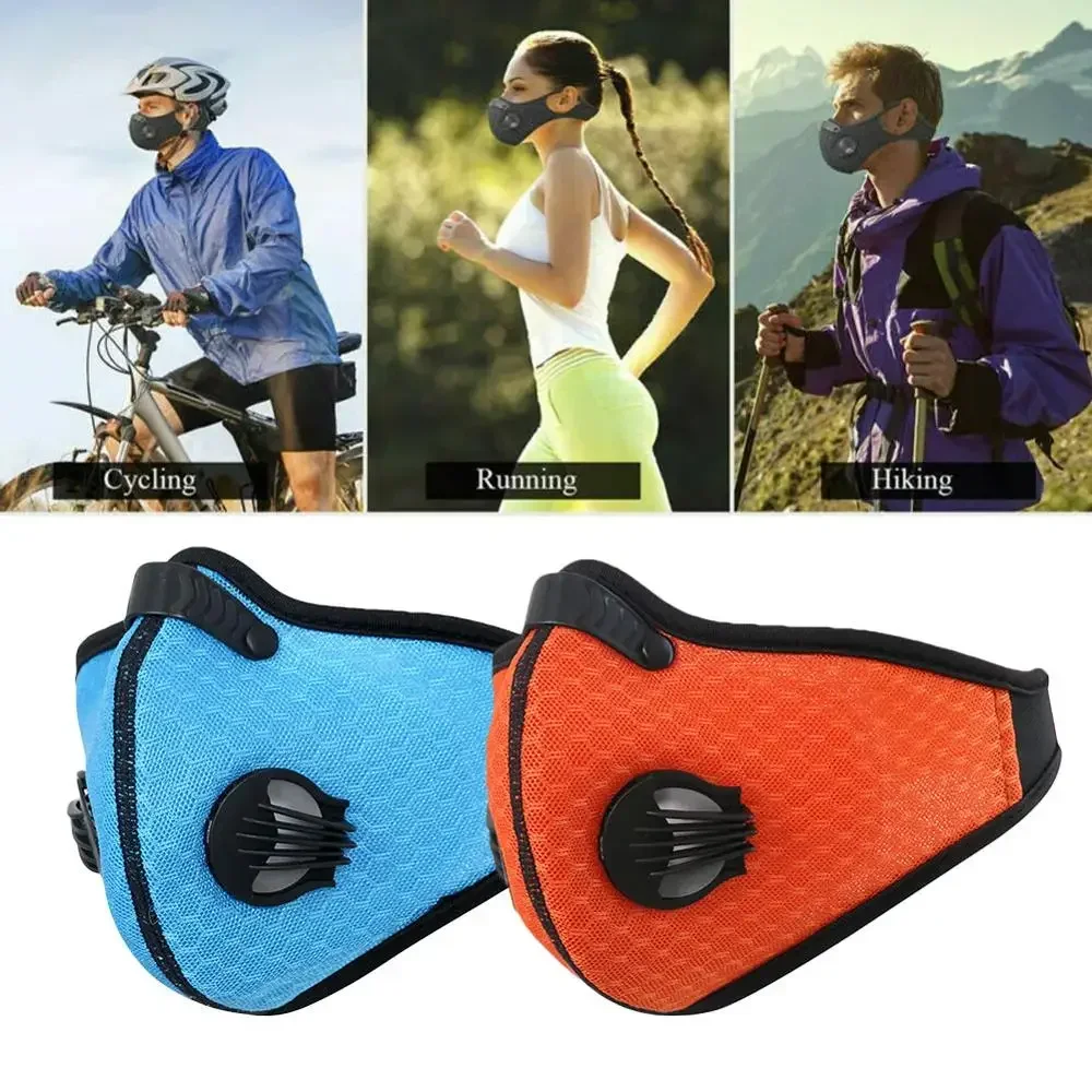 Cycling Mask With Activated Carbon Filter Mask PM2.5 Anti-Pollution Washable Sports Mask Outdoor Sports Training Mask