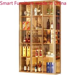 Equipments Modern Liquor Cabinet Display Wall Wine Noble Rack Bar Portable Luxurious Cantinetta Frigo Per Vini Bar Furniture