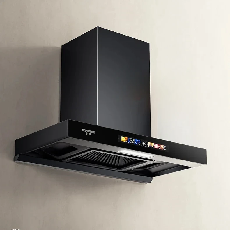 For Hemisphere range hood, household kitchen, high suction, European T-shaped oil suction automatic cleaning, exhaust hood