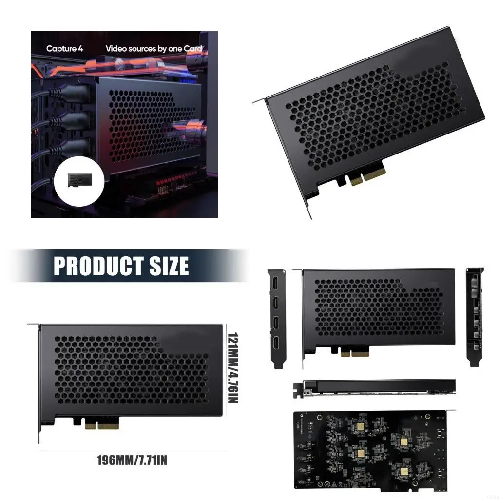 CORA Ezcap334 PCIE HDTV Video Game 4K Video Live Streaming for Gaming Camcorder DSLR Camera Accessories