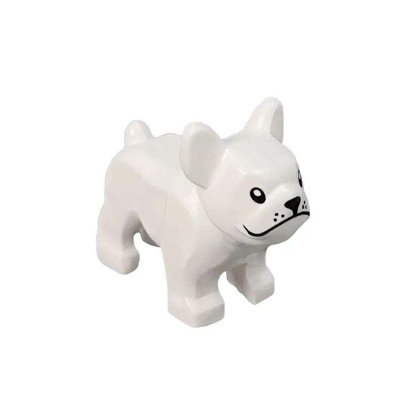 Compatible With LEGO MOC Small Particle Building Blocks, Spotted Puppies, Bulldogs, Golden Haired Dogs, Animal Assembly Toys