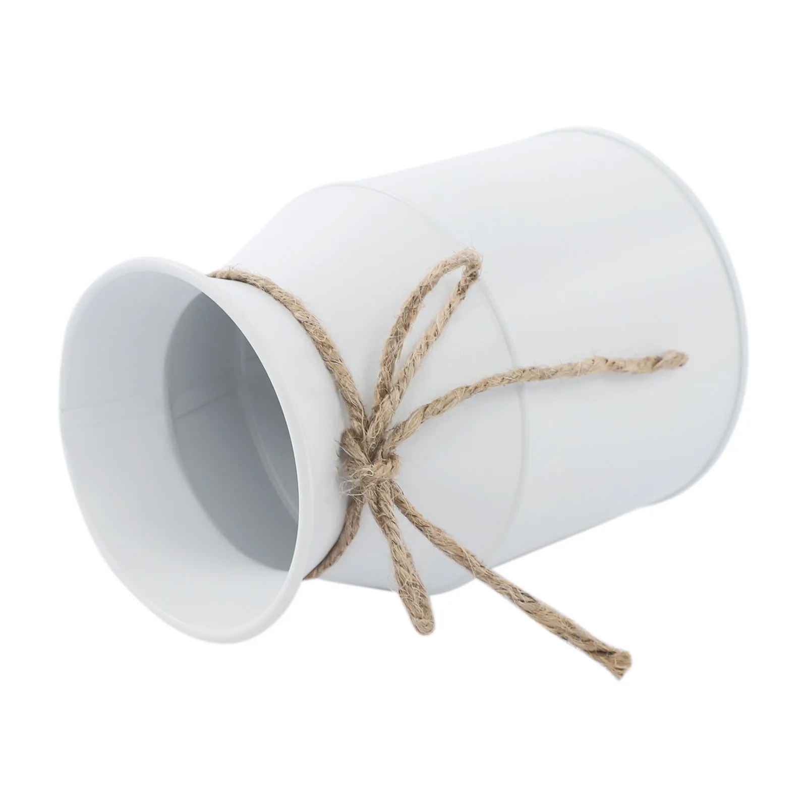 12 قطعة من المزهريات الزهرية، مزهرية زهور يمكن أن تشكل الحليب، مزهرية زهور مع قوس حبل القنب لتزيين الطاولة في حفلات الزفاف والاحتفالات #5