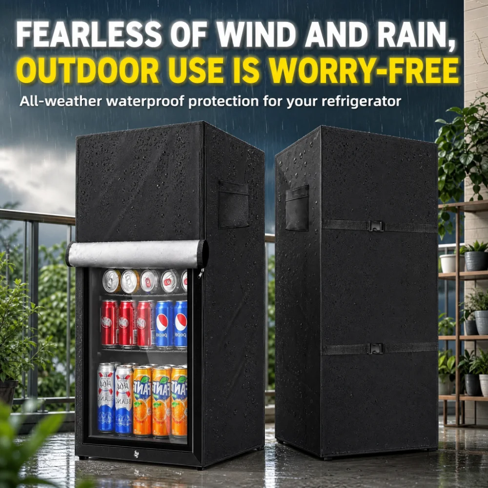 Refrigerator Cover, Waterproof and Dust-Proof Cover for Protecting Outdoor, Household Upright Freezers - Refrigerated Refrigerat