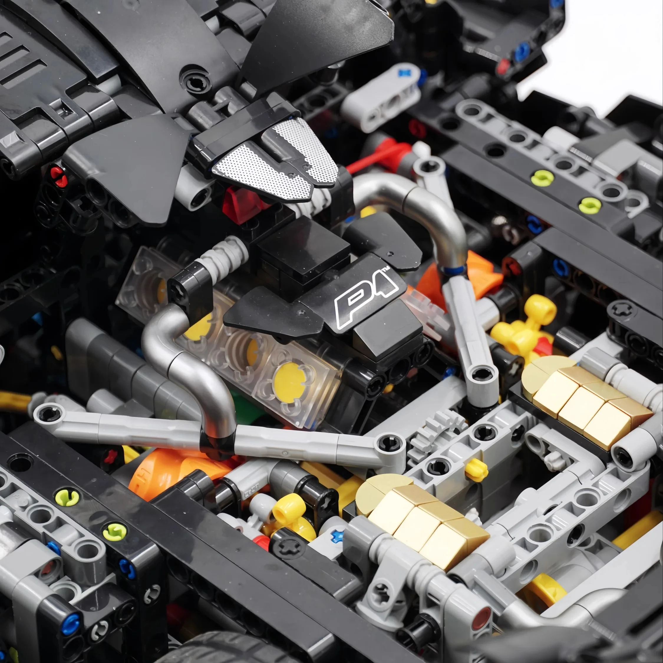 Nuevos bloques de construcción P1 de potencia técnica hechos a mano compatibles con ladrillos MOC 42172B, modelo para adultos, vehículos deportivos, juguetes para niños, regalos de Navidad